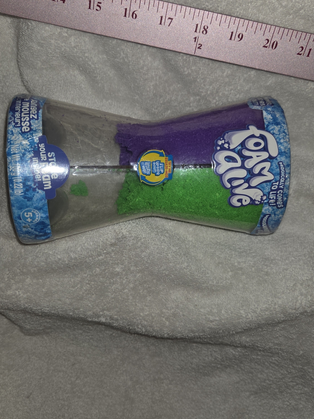 Foam Alive Purple and Green Foam Mousse Toy